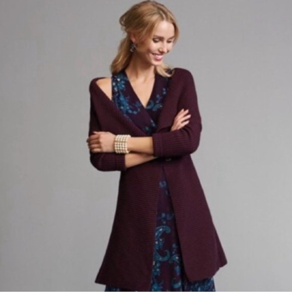 CAbi Mulberry Wine Button
Closure Regal Cardigan Duster #3350 - Picture 4 of 8